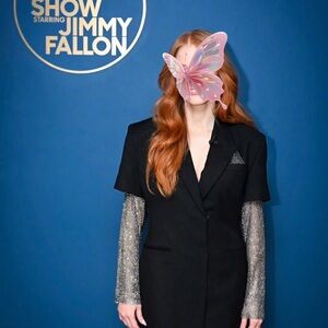 Chic Black Blazer with Diamonds Detailing